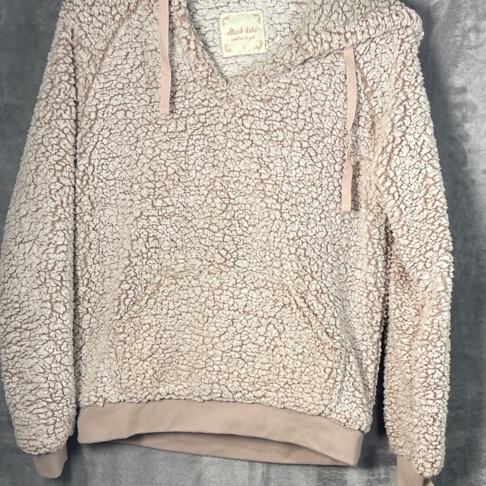 Cream Sherpa Hoodie - image 1